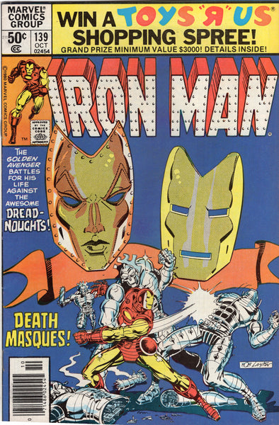 Iron Man #139 Death Masques! Layton Art VGFN