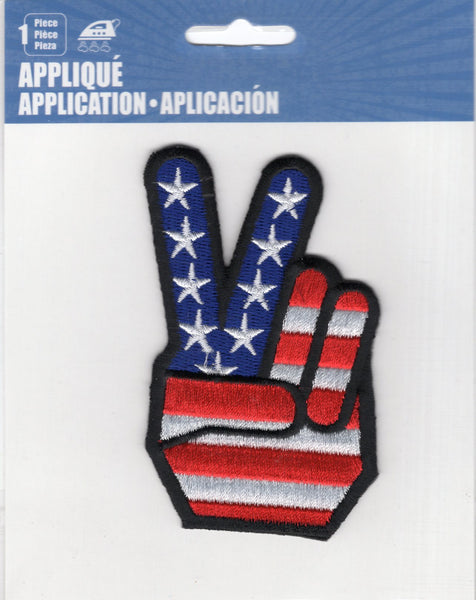 Peace Symbol American Flag Iron-On Patch New Sealed (check the pic)
