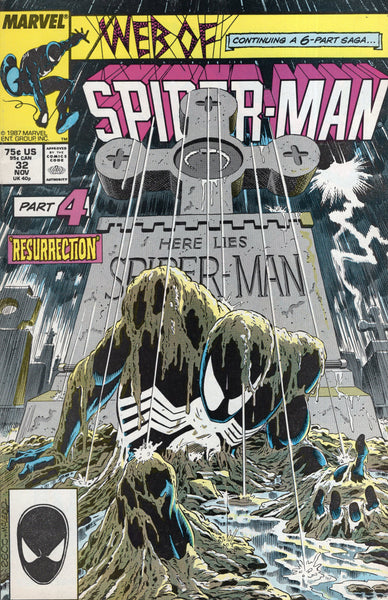 Web of Spider-Man #32 Kraven's Last Hunt! FN