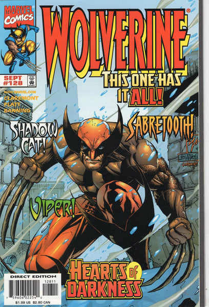 Wolverine #128 Shadow Cat! Sabretooth!! Viper!!! VFNM