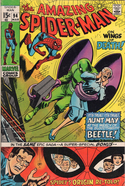 Amazing Spider-Man #94 "On Wings Of Death!" (or Aunt May gets screwed again) Early Bronze Age Romita Classic VG+