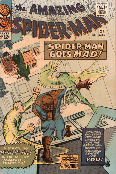 Amazing Spider-Man #24 Spider-Man Goes Mad Ditko Silver Age Key VGFN