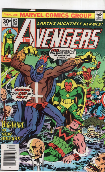 Avengers #152 Nightmare In New Orleans! Wonder Man!! Bronze Age FVF