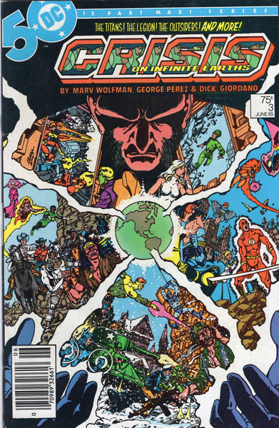 Crisis on Infinite Earths #3 News Stand Variant FN