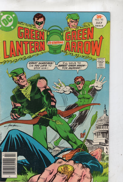 Green Lantern #95 "Arrest Green Arrow" Grell Art Bronze Age VG