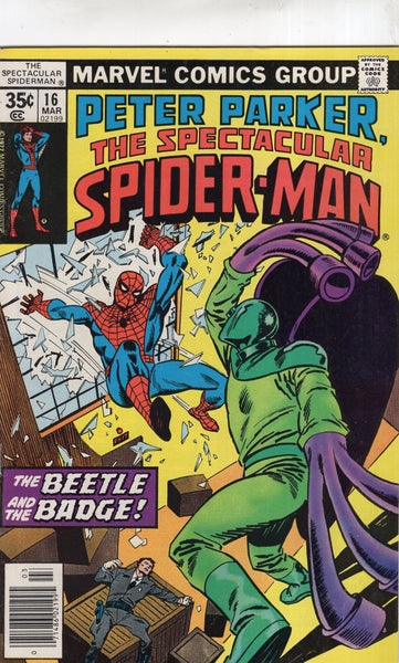 Spectacular Spider-Man #16 "The Beetle And The Badge!" Bronze Age VGFN