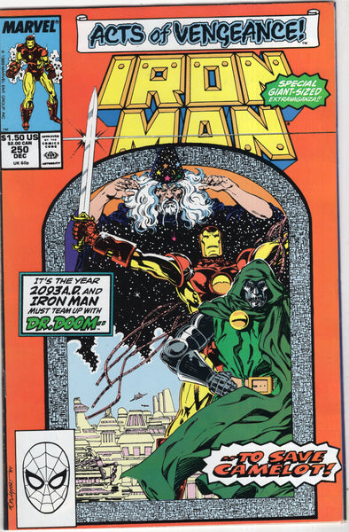 Iron Man #250 "To Save Camelot!" Doom!! Layton Classic!!! FVF