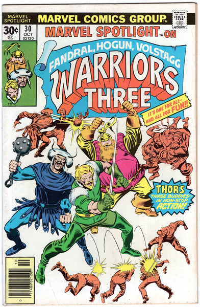 Marvel Spotlight #30 Warriors Three (Thor's Buddies) Bronze Age VGFN