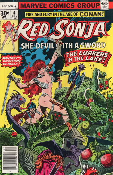 Red Sonja #4 The Lurkers In The Lake! Bronze Age Classic Thorne Art  VF