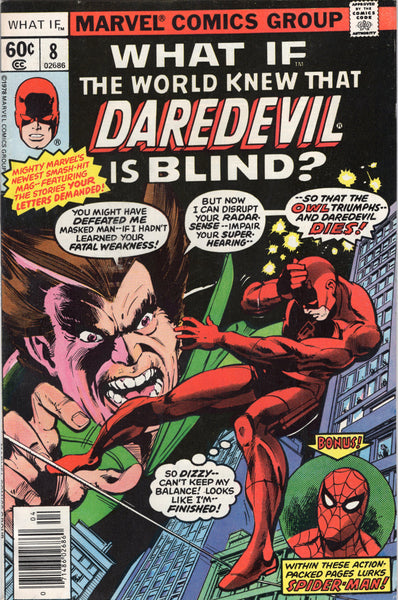 What If #8 The World Knew Daredevil Is Blind? Bronze Age FVF