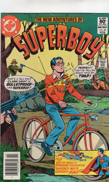 New Adventures Of Superboy #26 "Bulletproof!" News Stand Variant FN