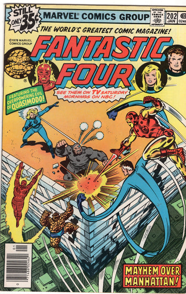 Fantastic Four #202 Mayhem Over Manhattan Bronze Age VF