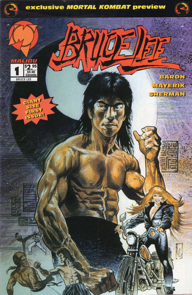 Bruce Lee #1 HTF Malibu Comics VF