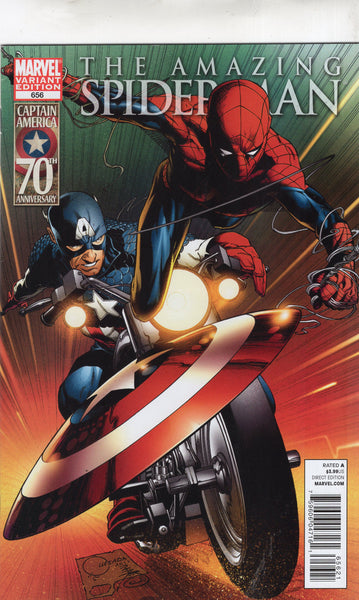 Amazing Spider-Man #656 Captain America 1:20 Variant Cover VF