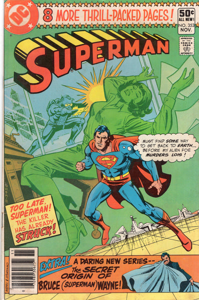 Superman #353 "The Fantastic Foe..." VG
