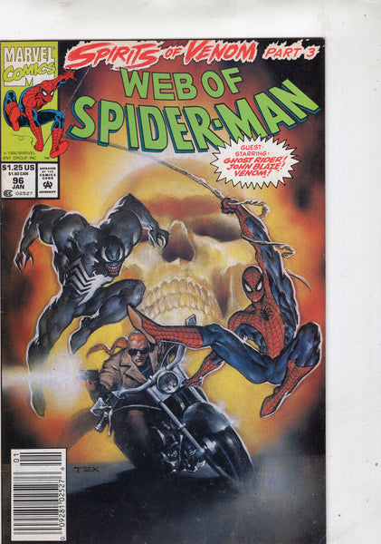 Web Of Spider-Man #96 Spirits Of Venom! News Stand Variant FVF