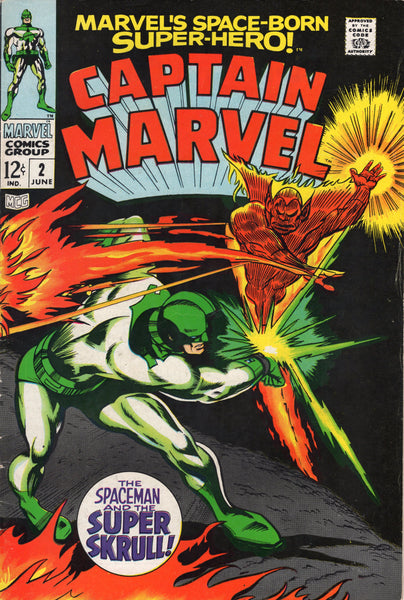 Captain Marvel #2 "The Spaceman And The Super Skrull!" Colan Art Silver Age Key VGFN