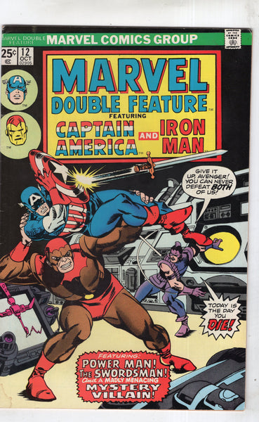 Marvel Double Feature # 12 Captain America & Iron Man Reprints Bronze Age VGFN