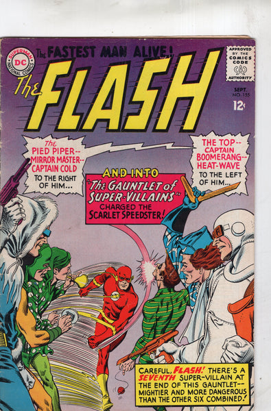 Flash #155 The Gauntlet Of Super-Villains Silver Age VG