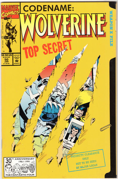 Wolverine #50 Top Secret Special Die-Cut Cover! VFNM