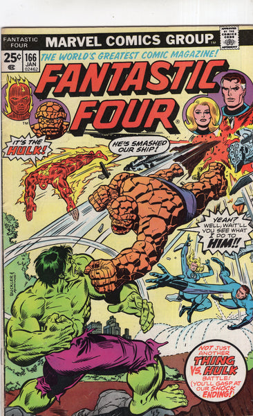 Fantastic Four #166 Hulk vs Thing Classic! Perez Art! MVS! VGFN