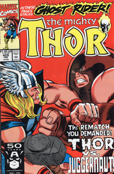 Thor #429 Against The Juggeernaut With The Ghost Rider! VFNM