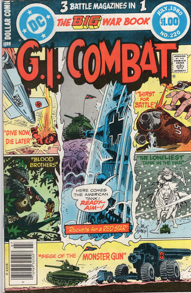 G.I. Combat #220 "Siege Of The Monster Gun" Dollar Giant VG