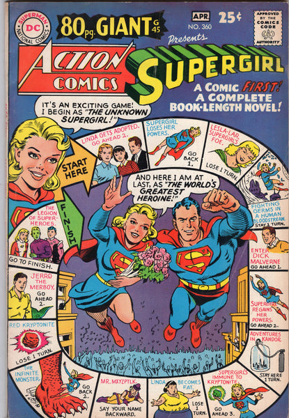 Action Comics #360 80 Page Giant Featuring Supegirl! Silver Age Key VGFN