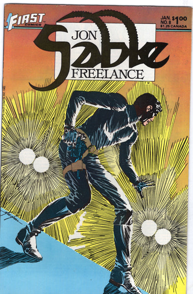 Jon Sable Freelance #8 First Comics Mike Grell FVF