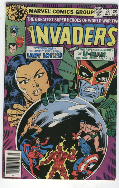 Invaders #38 Introducing Lady Lotus! Bronze Age Classic HTF Later Issue VF