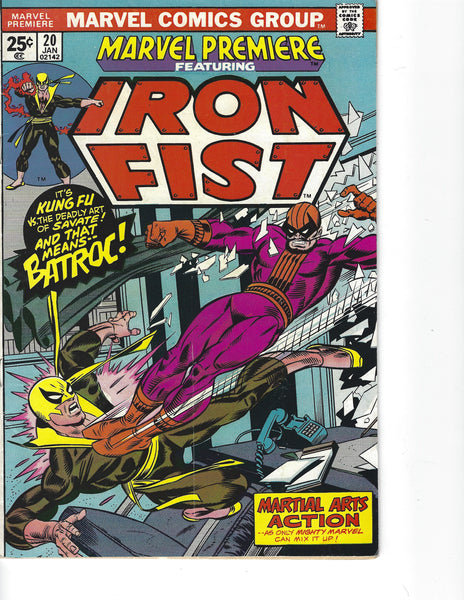 Marvel Premiere #20 Iron Fist vs Batroc! w/ MVS VG+