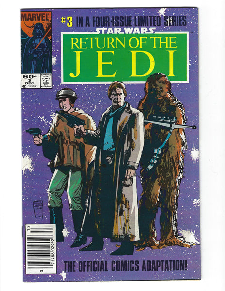 Star Wars Return Of The Jedi #3 Marvel Comics Adaptation News Stand Variant VGFN