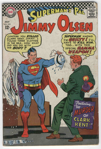 Superman's Pal Jimmy Olsen #103 The Murder Of Clark Kent Silver Age Classic VG