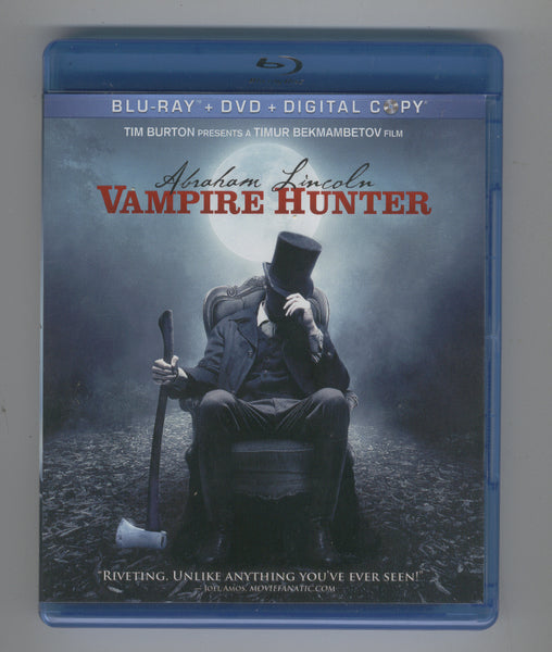 Abraham Lincoln Vampire Hunter Blu-Ray + DVD + Digital Copy previewed Great Movie in Great Condition
