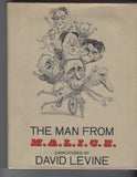 The Man From M.A.L.I.C.E Hardcover Caricatures By David Levine 1966 VF