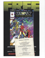 Magnus Robot Fighter #0 Mail Away Issue w/ Card Insert Signed By Jim Shooter w/ COA HTF Early Valiant Premium!