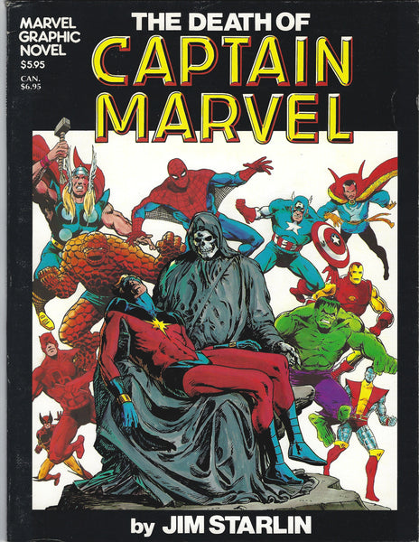 Marvel Graphic Novel The Death Of Captain Marvel HTF 7th Print Modern Age Key FN