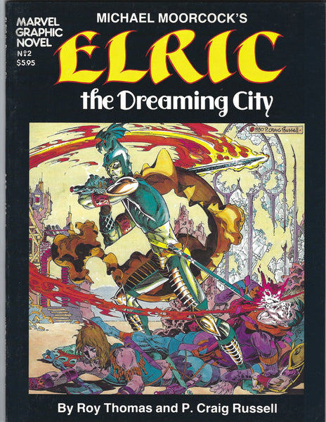 Marvel Graphic Novel #2 Elric The Dreaming City First Print HTF FVF