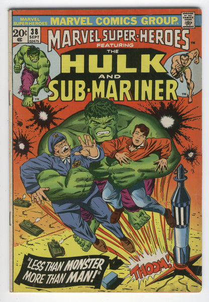 Marvel Super-Heroes #38 Hulk & Sub-Mariner Bronze Age REPRINT series VG