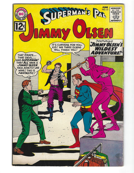Superman's Pal Jimmy Olsen #61 "Jimmy Olsen's Wildest Adventure!" Silver Age Classic FN