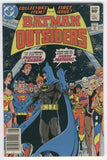 Batman And The Outsiders #1 Forget The Justice League! News Stand Variant FN