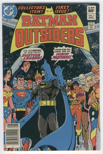 Batman And The Outsiders #1 Forget The Justice League! News Stand Variant FN