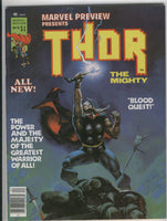 Marvel Preview #10 Thor the Mighty Bronze Age Key Magazine FN