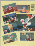 Disney Movie Book Roger Rabbit In Tummy Trouble HTF Square Bound w/ poster VFNM!