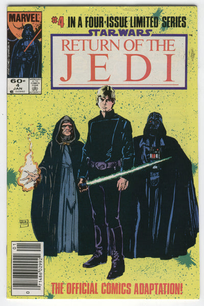 Star Wars Return Of The Jedi #4 Marvel Comics Adaptation News Stand Variant VGFN