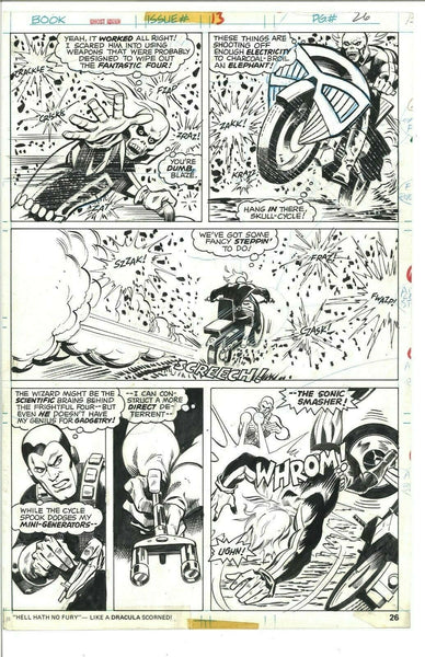 Ghost Rider #13 Pg 26 Original Artwork George Tuska Vince Colletta Bronze Horror