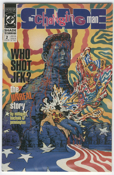 Shade The Changing Man #2 Who Shot JFK? HTF Early Issue VF
