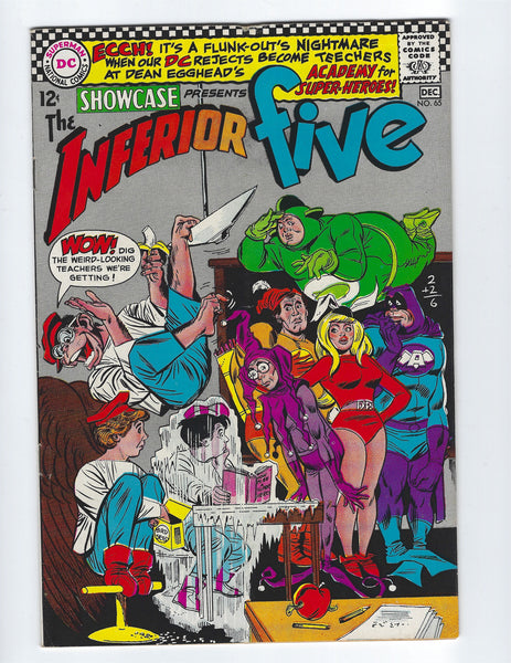 Showcase #65 The Inferior Five! HTF Silver Age FN