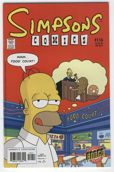Simpsons Comics #116 MMM.. The Food Court! VFNM