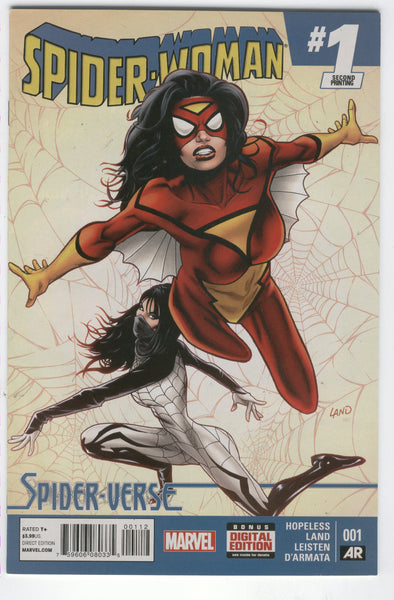 Spider-Woman #1 HTF Second Print Variant Spider-Verse NM-